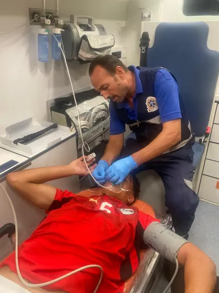 إصابة لاعب منتخب مصر خلال مواجهة ليبيا بتصفيات شمال أفريقيا تحت السن