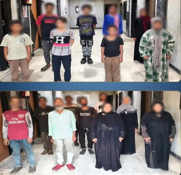 ضبط 11 حدثًا استغلهم 11 شخصًا في التسول وبيع السلع بإلحاح بالجيزة