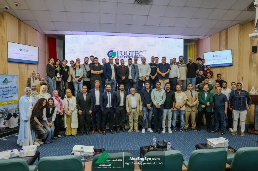 نقابة المهندسين بالإسكندرية تطلق ندوة حول تقنيات الحماية من الحرائق باستخدام رذاذ المياه
