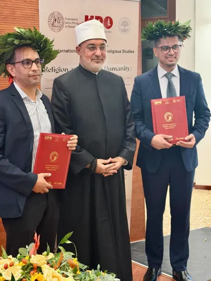 مفتي الجمهورية يشارك في الجلسة الختامية للمؤتمر الدولي الأول لدراسات الأديان بإيطاليا