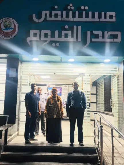 متابعة ميدانية مفاجئة لمستشفيي طامية المركزي والصدر بالفيوم لمراجعة انتظام العمل