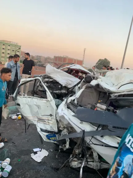 وفاة سائق ترفع ضحايا تصادم كوبري قها إلى 8 وفيات و12 مصابًا