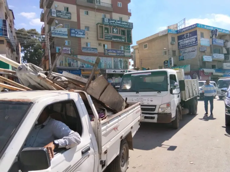ضبط ورفع 654 حالة وإشغالًا متنوعًا وإزالة 25 إعلانًا مخالفًا بمدينة الحامول بكفرالشيخ