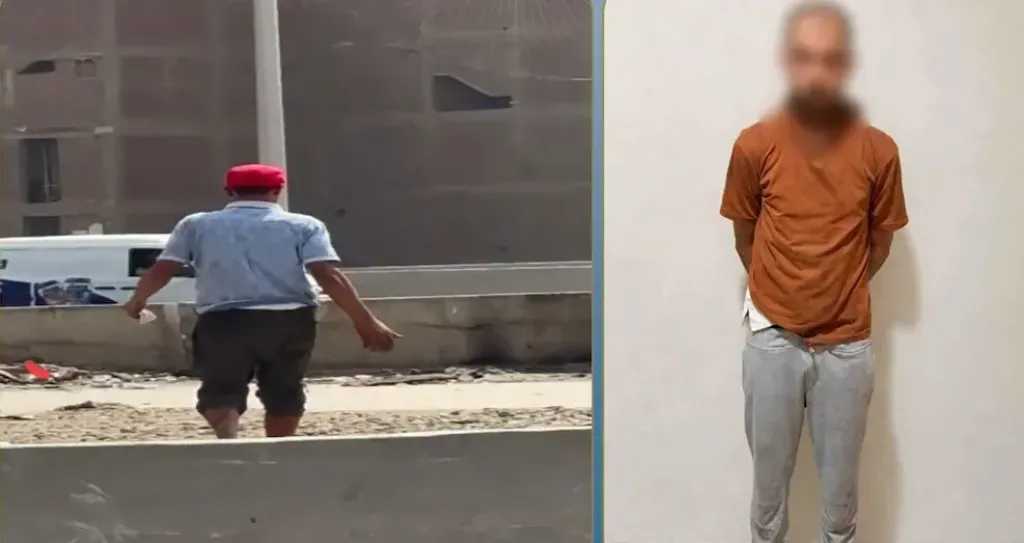 ضبط عاطل حاول سرقة أسلاك أعمدة الإنارة علي الطريق السريع في الخصوص