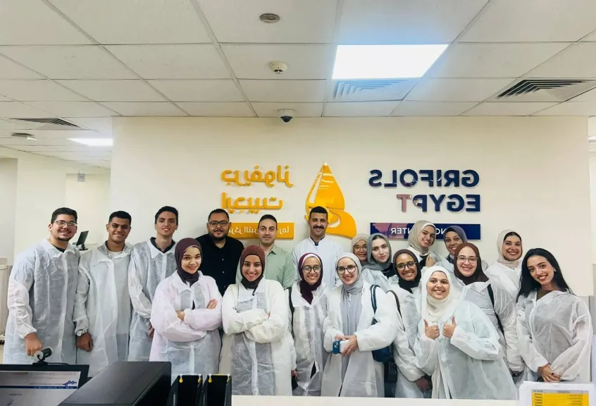 جامعة بني سويف تنظم أول زيارة إلى مركز ”جريفولز إيجيبت” الوطني لتصنيع مشتقات البلازما
