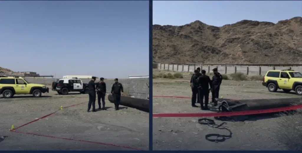 العنوان: الدفاع المدني السعودي: سقوط شظايا صاروخين باليستيين في مكة المكرمة والمدينة المنورة