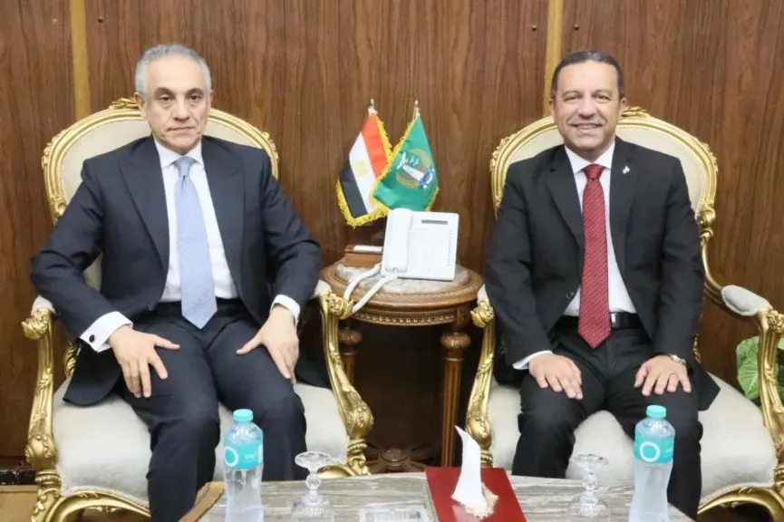 محافظ المنوفية يستقبل وزير العدل قبل افتتاح مكتب للشهر العقاري ووضع حجر أساس نادي القضاة