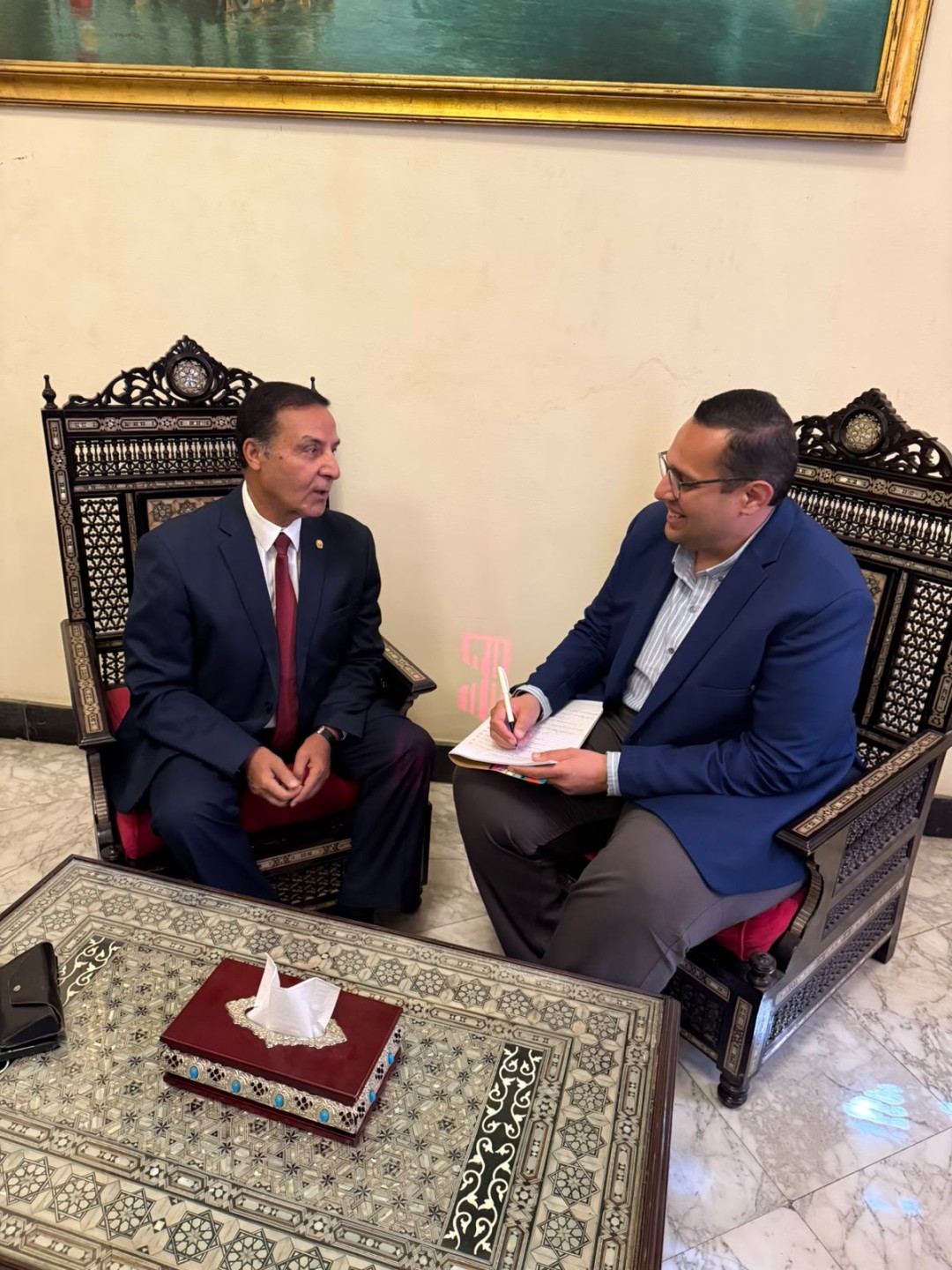 اللواء محمد الشهاوي مع محرر النهار