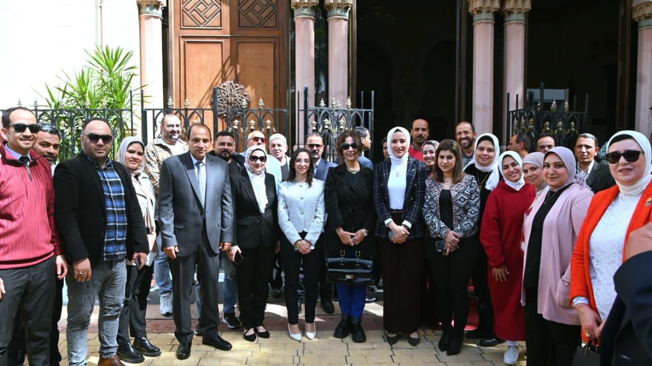 الدكتورة جيهان زكي، وزيرة الثقافة، والدكتورة جاكلين عازر